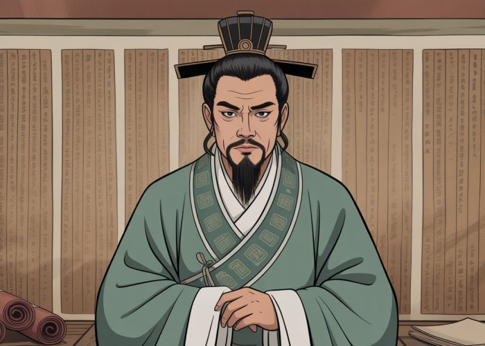 Portrait of Han Fei, a key figure in the development of Legalism in ancient China.